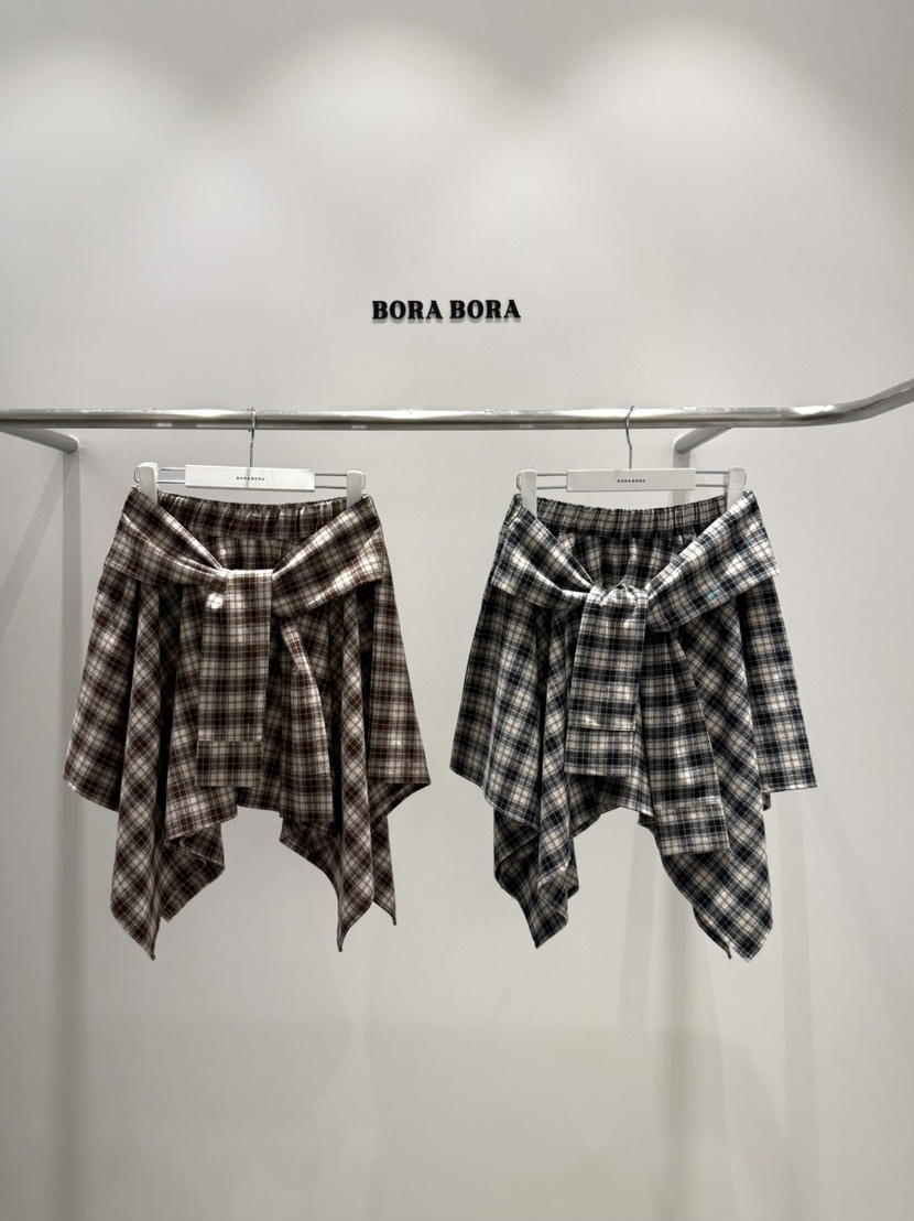 BORA BORA東大門實拍女裝新品熱賣時尚真品推薦裙褲格子BORA BORA裙褲