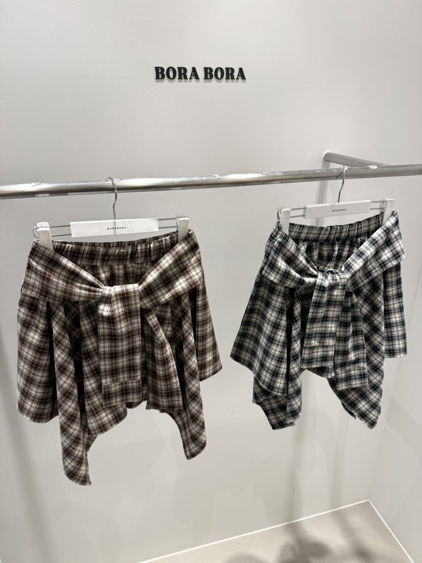 BORA BORA東大門實拍女裝新品熱賣時尚真品推薦裙褲格子BORA BORA裙褲