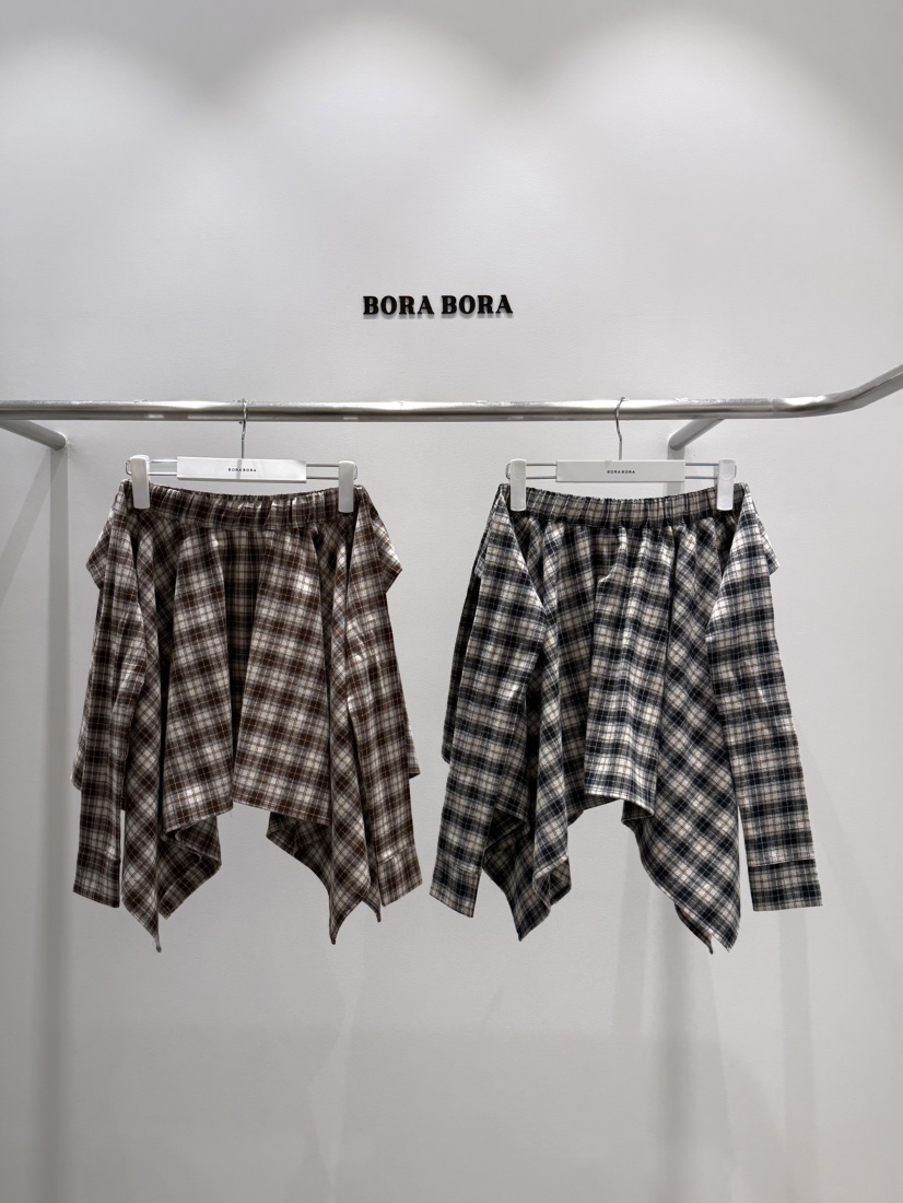 BORA BORA東大門實拍女裝新品熱賣時尚真品推薦裙褲格子BORA BORA裙褲