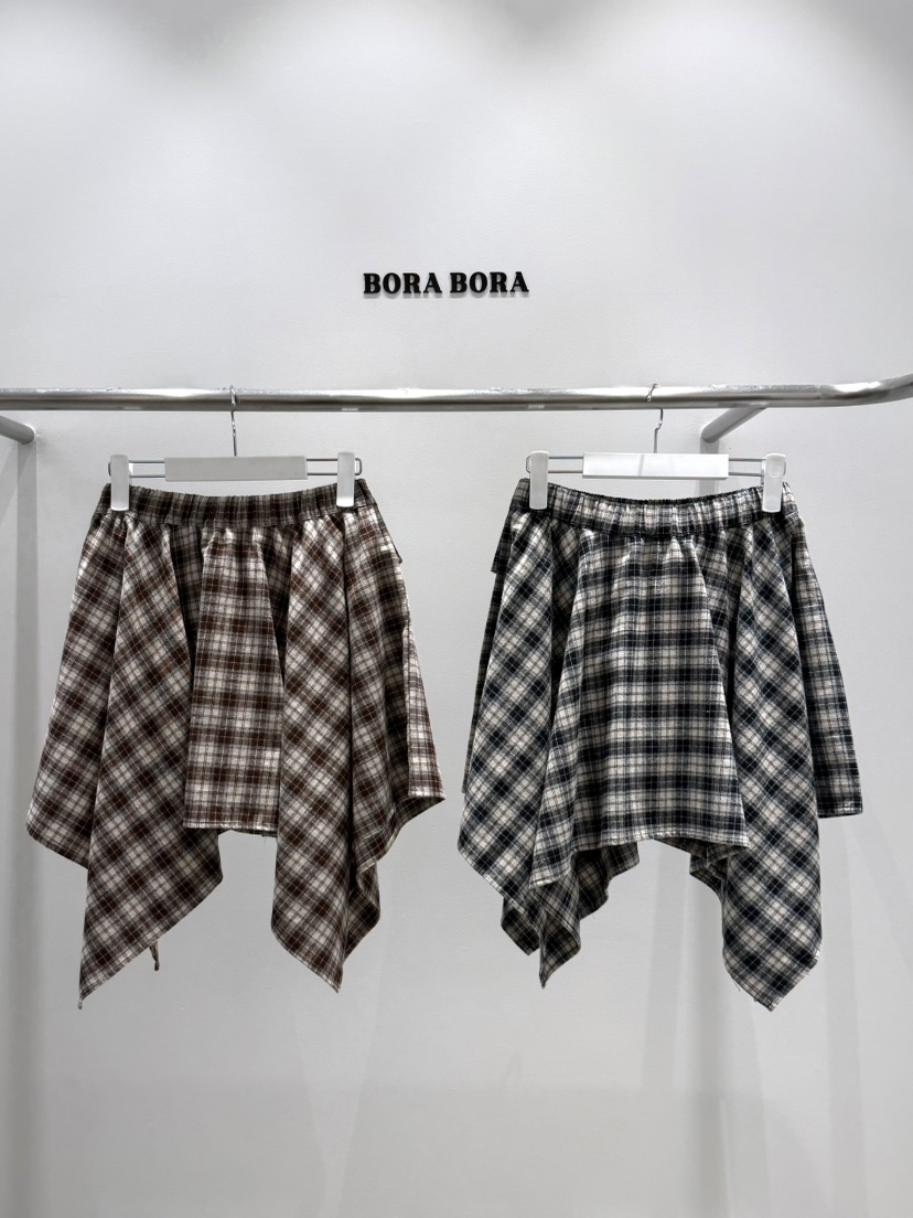 BORA BORA東大門實拍女裝新品熱賣時尚真品推薦裙褲格子BORA BORA裙褲