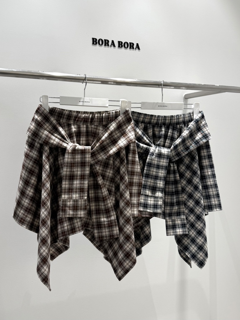 BORA BORA東大門實拍女裝新品熱賣時尚真品推薦裙褲格子BORA BORA裙褲