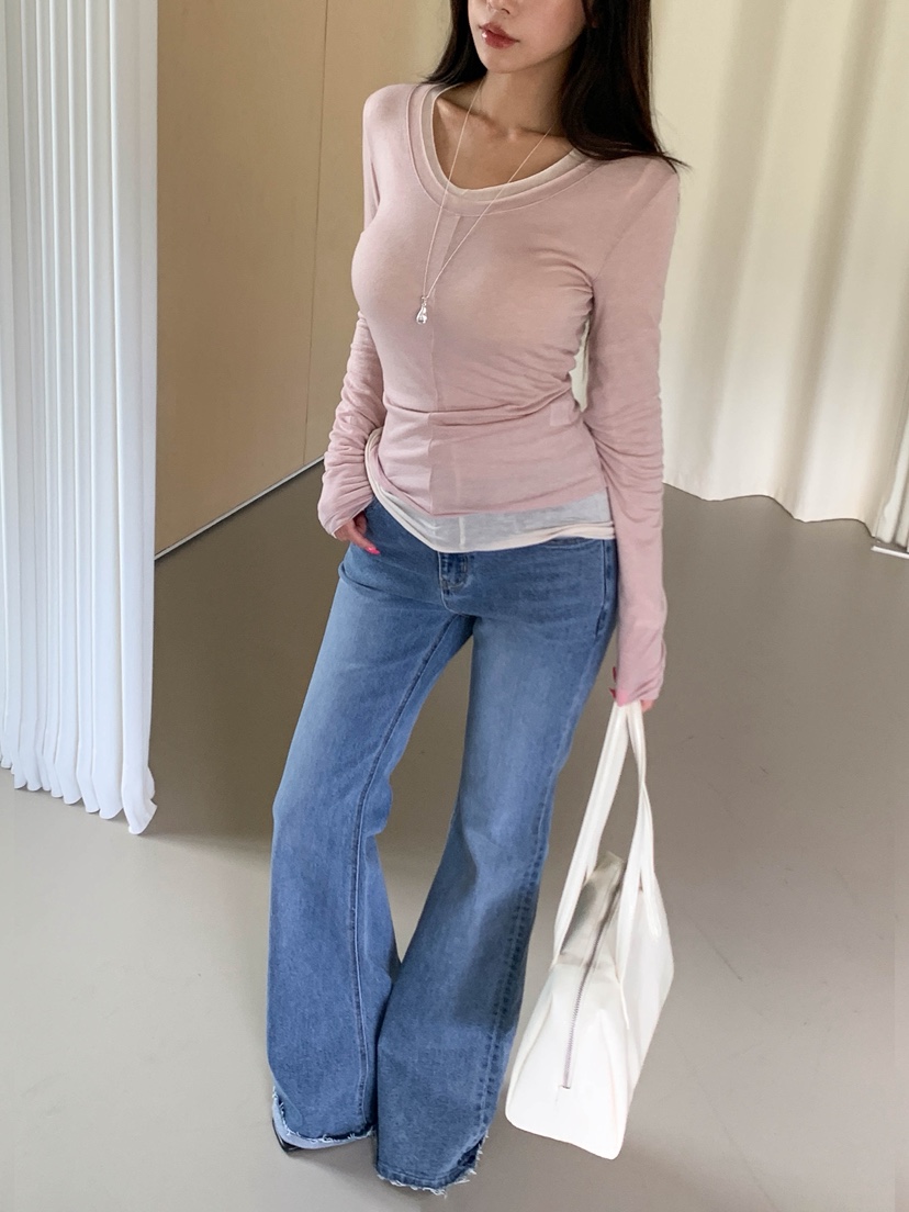 VELEN東大門代購女士新品休閑時尚真品熱賣推薦人氣長袖T恤VELEN長袖T恤
