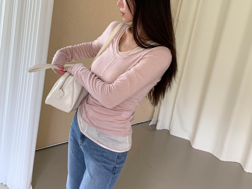 VELEN東大門代購女士新品休閑時尚真品熱賣推薦人氣長袖T恤VELEN長袖T恤