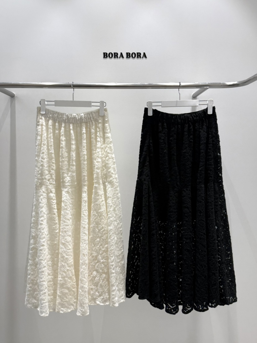 BORA BORA韓國代購女裝新品推薦熱賣時尚真品長裙蕾絲長款BORA BORA長裙