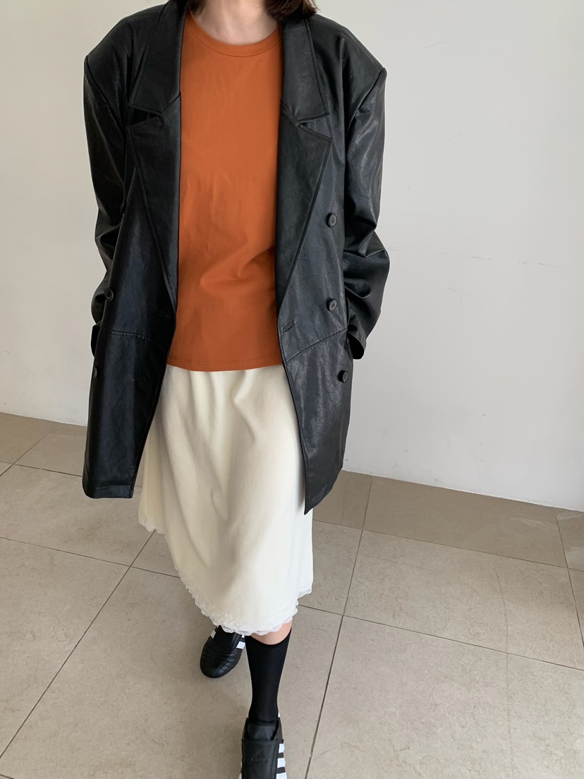 LOVEMYSANTA韓國代購女裝新品真品人氣推薦熱賣皮衣皮革雙層LOVEMYSANTA皮衣