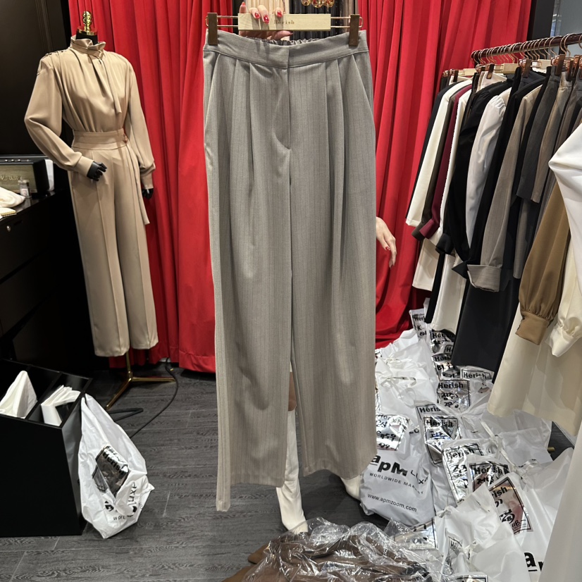 HERISH-HAUTE東大門代購女裝新品推薦休閑熱賣休閑褲條紋Herish-Haute休閑褲圖色1