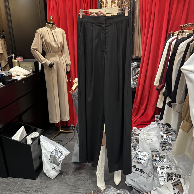 HERISH-HAUTE東大門代購女裝新品推薦休閑熱賣休閑褲條紋Herish-Haute休閑褲圖色3