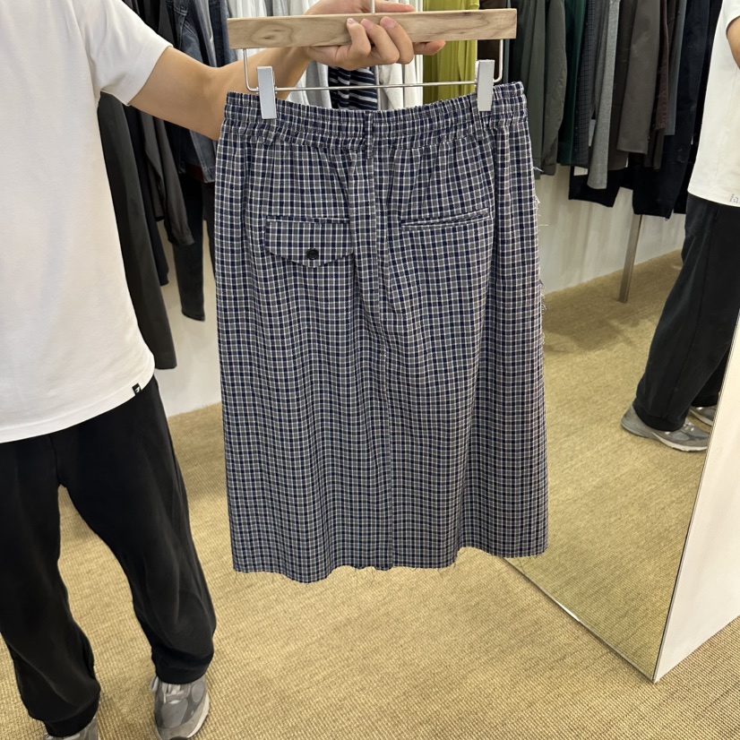 FELTE東大門實拍女裝新品人氣真品推薦時尚半身裙中短裙格紋felte半身裙/中短裙