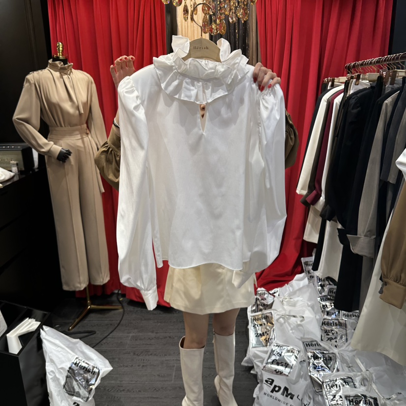 HERISH-HAUTE東大門代購女士新款推薦時尚休閑襯衫蕾絲衫Herish-Haute襯衫/蕾絲衫圖色2