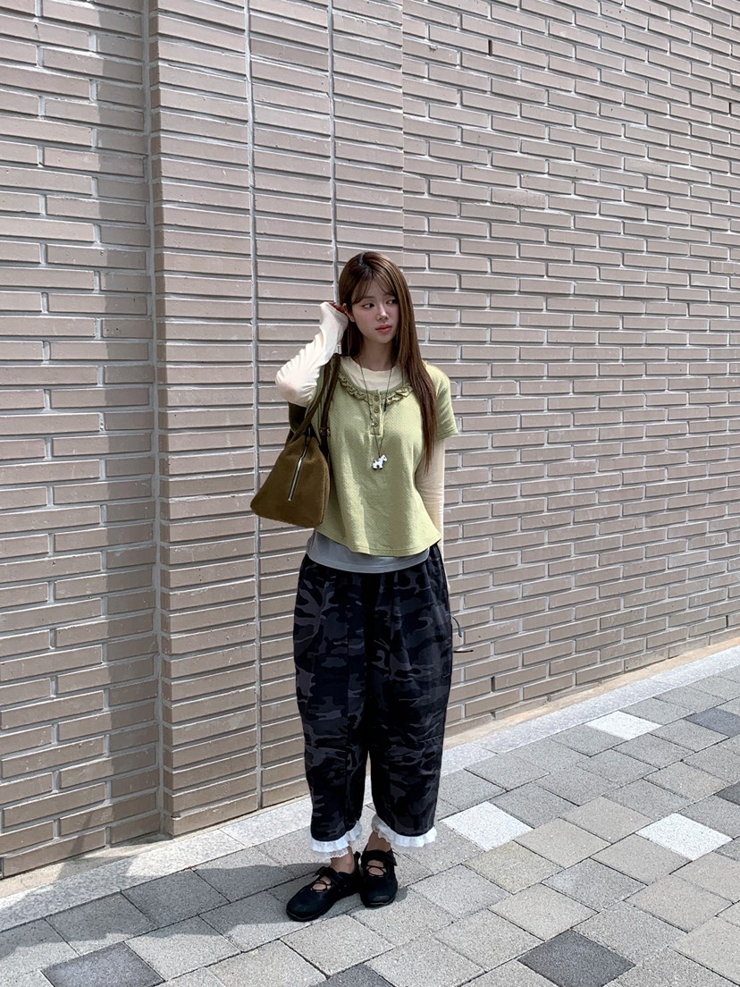 MAISONDEGLORY韓國直郵女裝新品休閑熱賣時尚人氣推薦T恤U領MAISONDEGLORYT恤