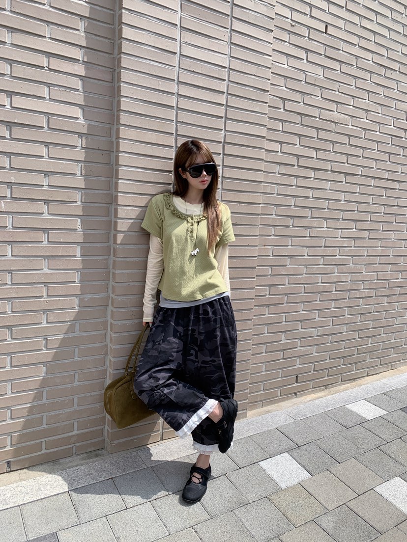MAISONDEGLORY韓國直郵女裝新品休閑熱賣時尚人氣推薦T恤U領MAISONDEGLORYT恤