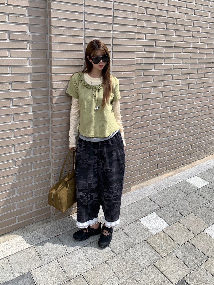 MAISONDEGLORY韓國直郵女裝新品休閑熱賣時尚人氣推薦T恤U領MAISONDEGLORYT恤