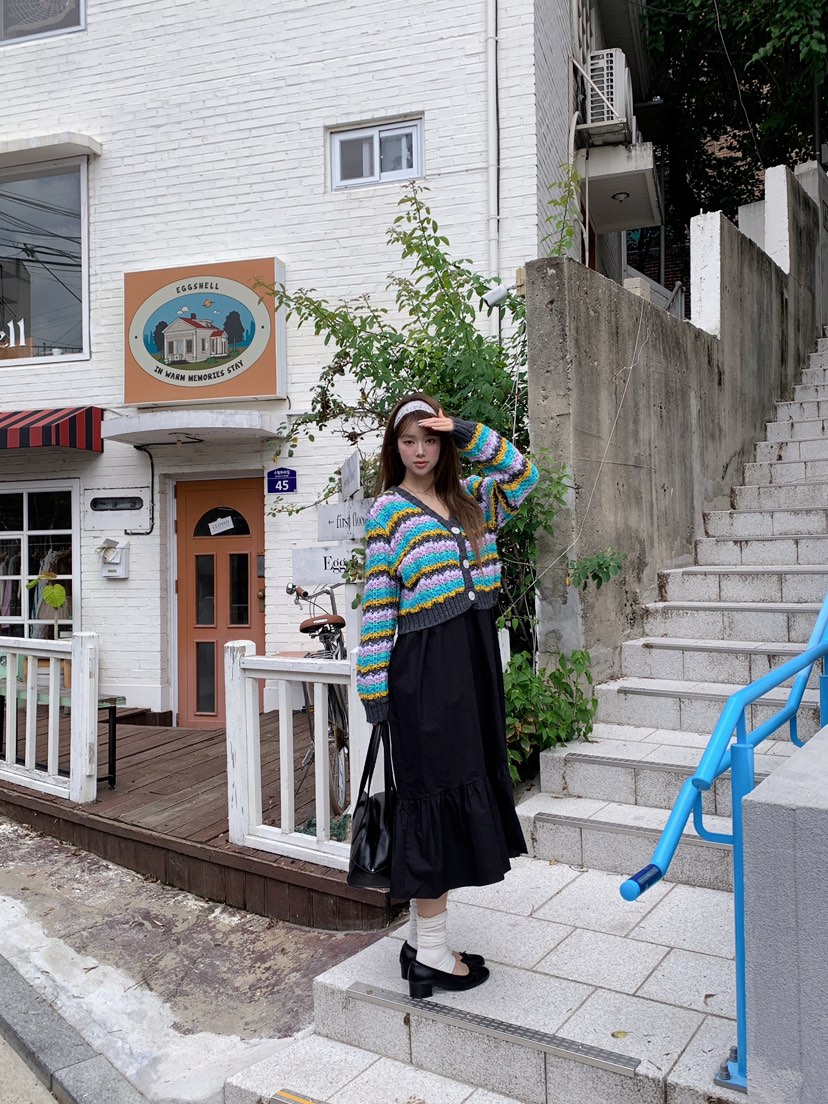 MAISONDEGLORY韓國代購女裝新品時尚熱賣推薦休閑針織衫開衫MAISONDEGLORY針織衫