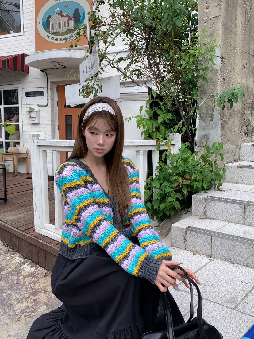 MAISONDEGLORY韓國代購女裝新品時尚熱賣推薦休閑針織衫開衫MAISONDEGLORY針織衫