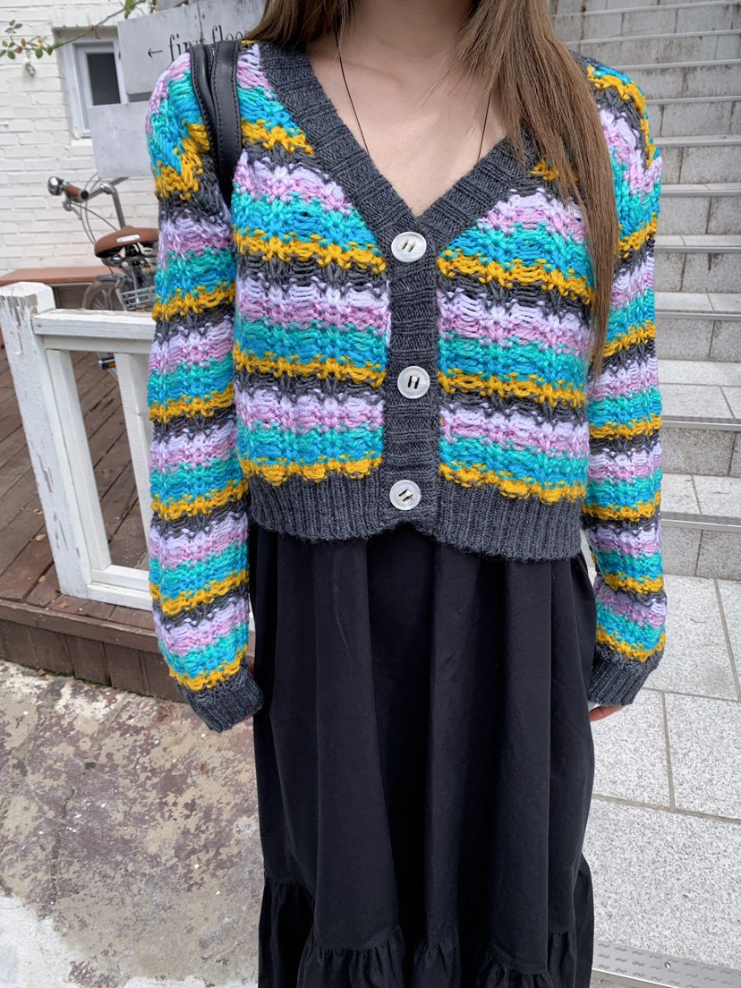 MAISONDEGLORY韓國代購女裝新品時尚熱賣推薦休閑針織衫開衫MAISONDEGLORY針織衫圖色1