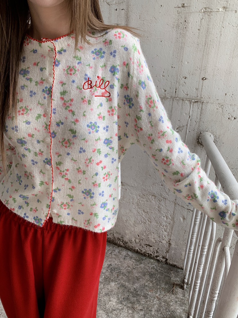 MAISONDEGLORY東大門實拍女士新品休閑熱賣時尚開衫花朵開衫MAISONDEGLORY開衫