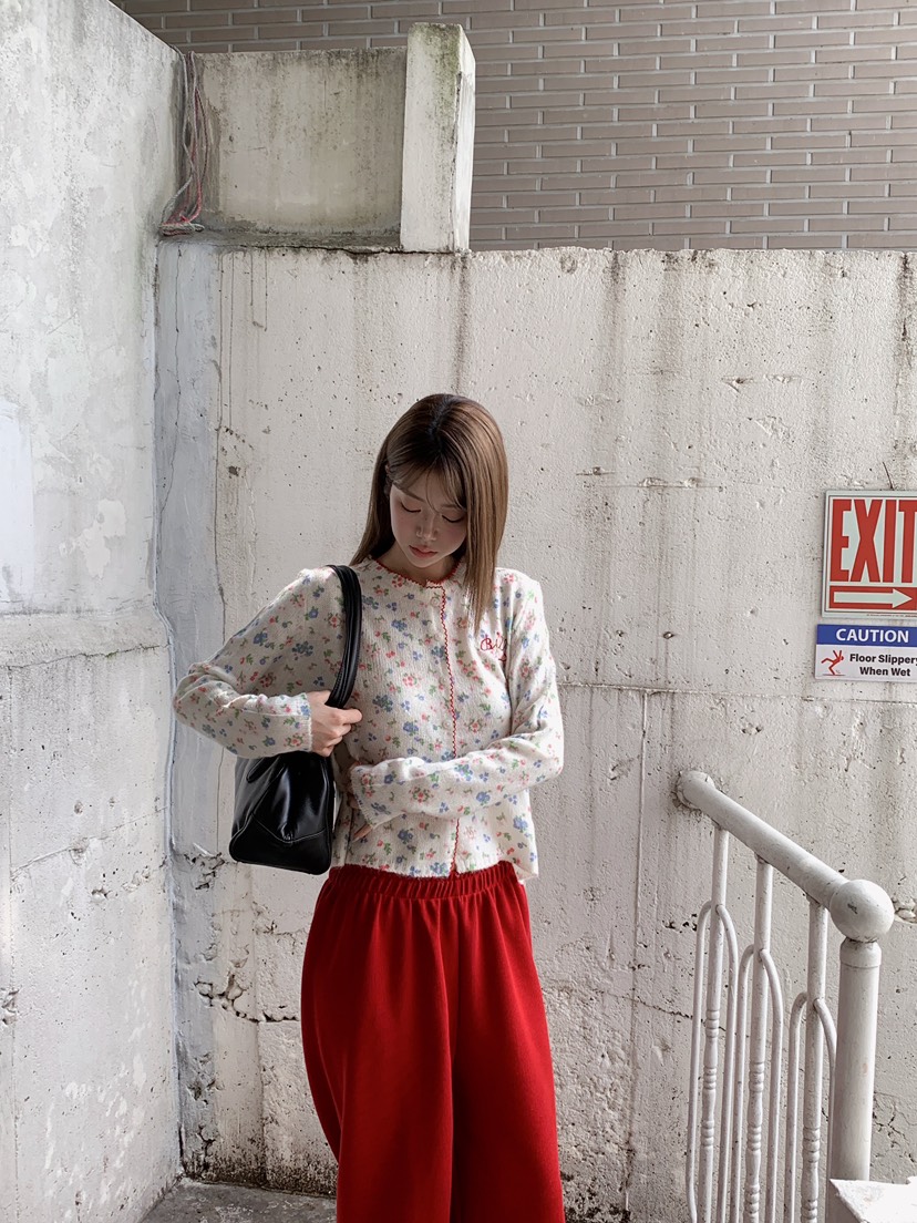 MAISONDEGLORY東大門實拍女士新品休閑熱賣時尚開衫花朵開衫MAISONDEGLORY開衫