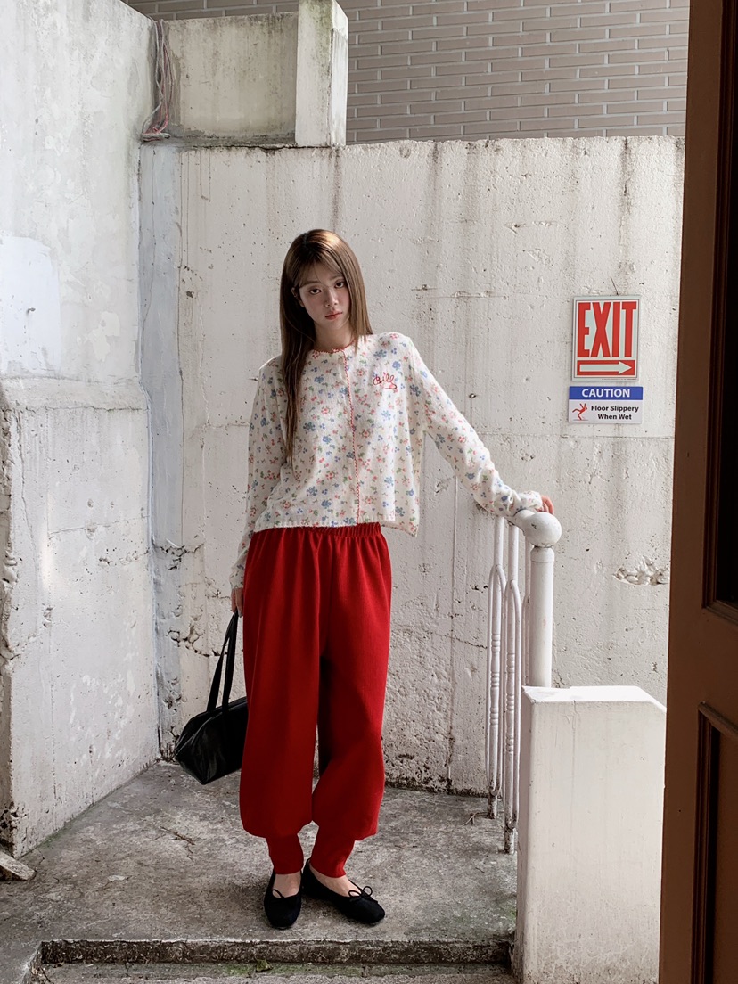 MAISONDEGLORY東大門實拍女士新品休閑熱賣時尚開衫花朵開衫MAISONDEGLORY開衫