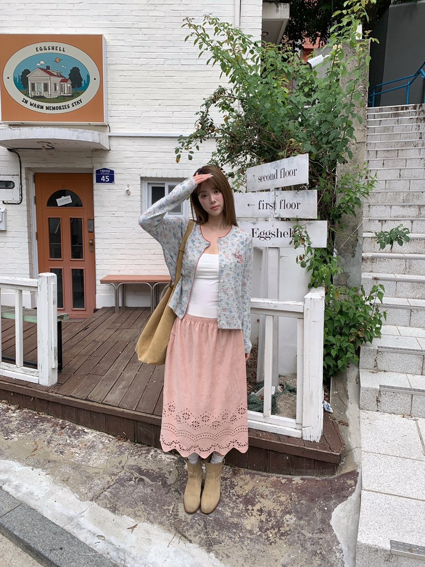 MAISONDEGLORY東大門實拍女士新品休閑熱賣時尚開衫花朵開衫MAISONDEGLORY開衫
