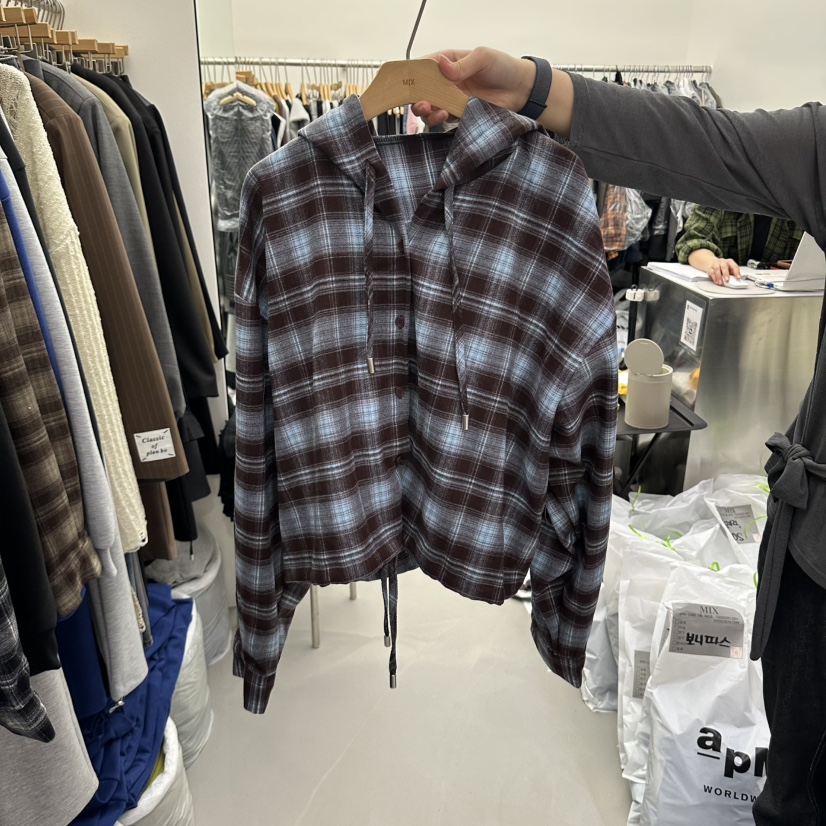 MIX韓國代購女士新品真品時尚推薦人氣休閑襯衫蕾絲衫連帽衫MIX襯衫/蕾絲衫圖色1