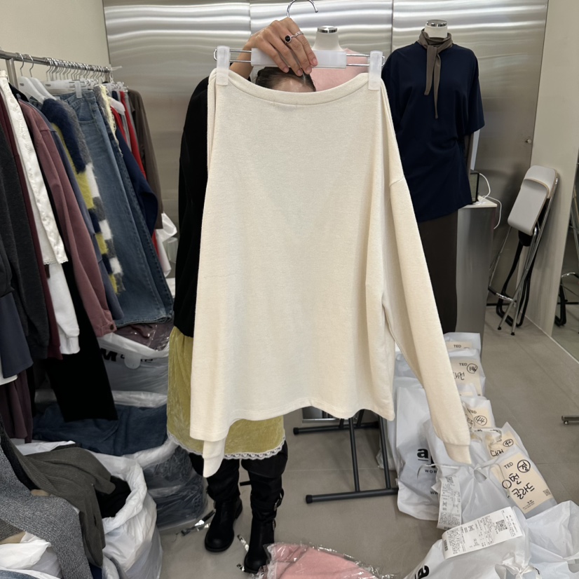 TED韓國直郵女士新品熱賣真品推薦時尚休閑人氣針織衫深V領TED針織衫