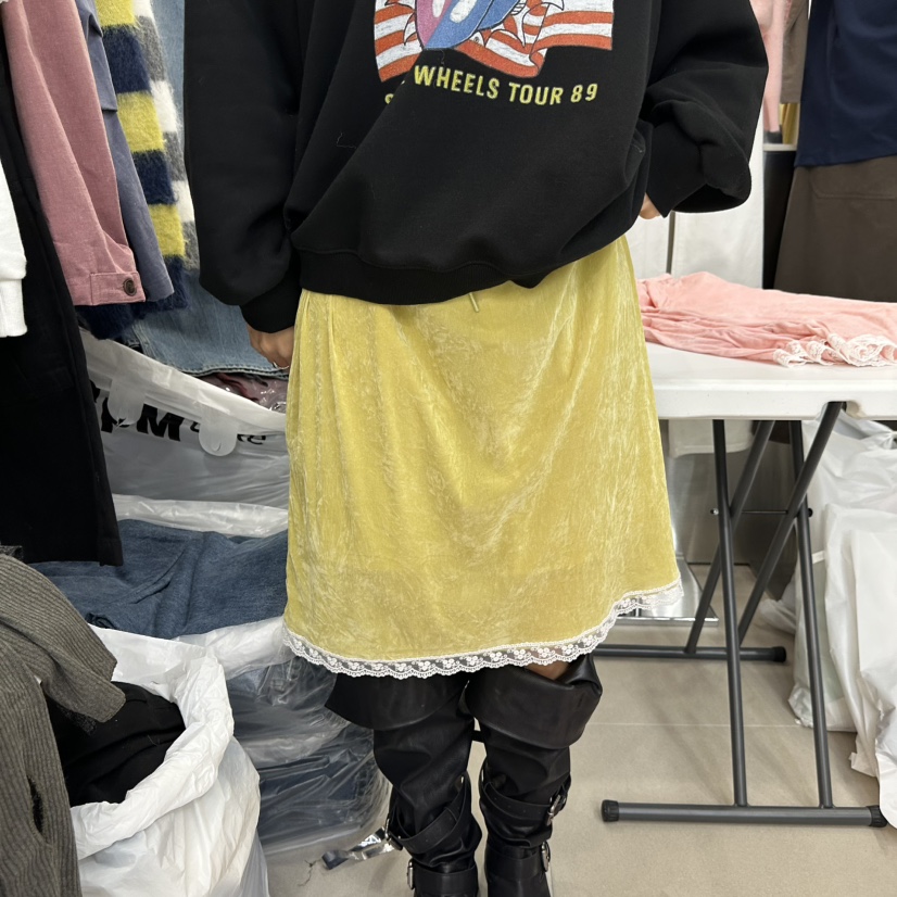 TED韓國代購女士新品人氣時尚休閑熱賣半身裙中短裙天鵝絨TED半身裙/中短裙圖色2