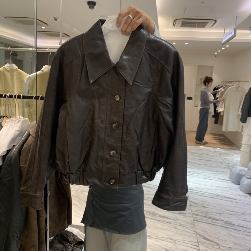 THE HOME PAGE東大門直郵女士新款熱賣推薦人氣真品皮衣THE HOME PAGE皮衣圖色2棕色