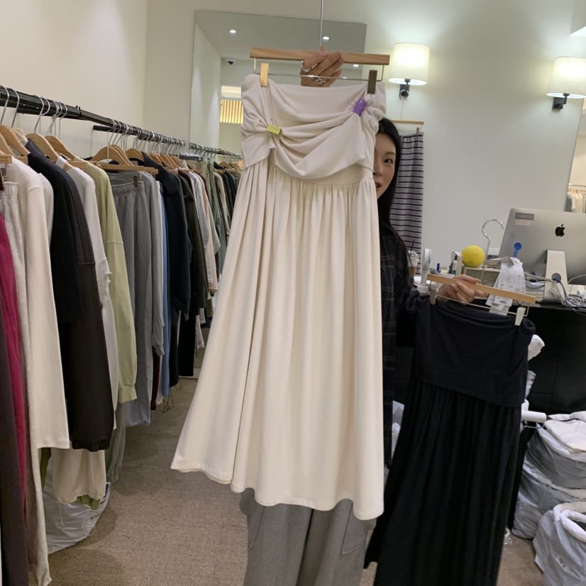 BREEZE東大門直郵女士新品時尚休閑真品推薦人氣長裙褶皺BREEZE長裙