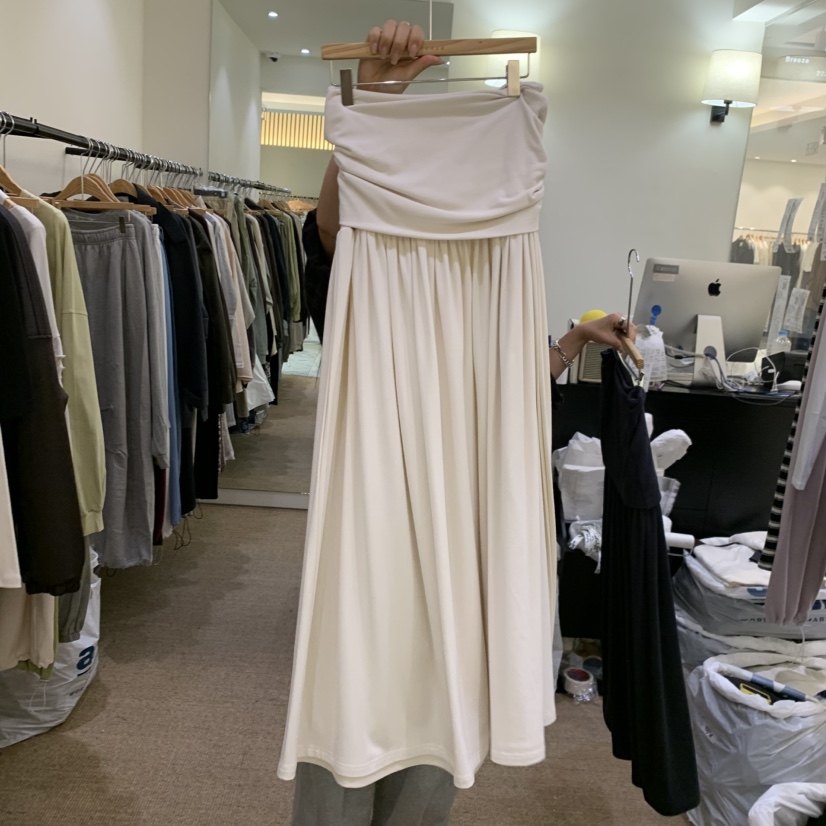 BREEZE東大門直郵女士新品時尚休閑真品推薦人氣長裙褶皺BREEZE長裙圖色1