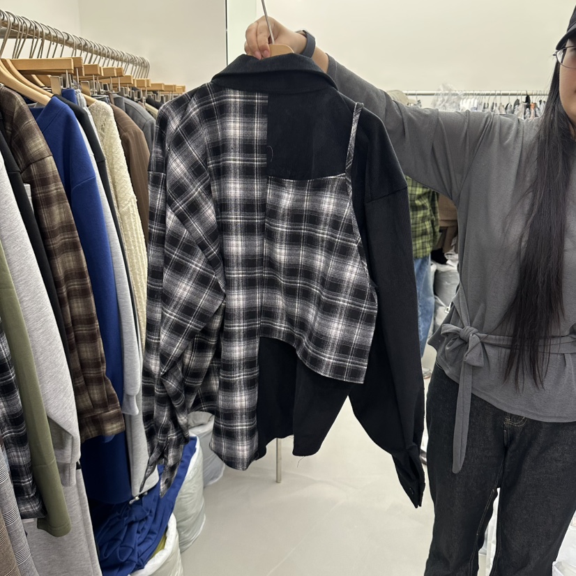 MIX韓國直郵女士新品熱賣時尚推薦真品休閑人氣襯衫蕾絲衫MIX襯衫/蕾絲衫