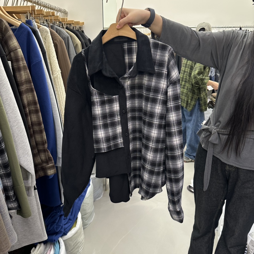 MIX韓國直郵女士新品熱賣時尚推薦真品休閑人氣襯衫蕾絲衫MIX襯衫/蕾絲衫圖色2