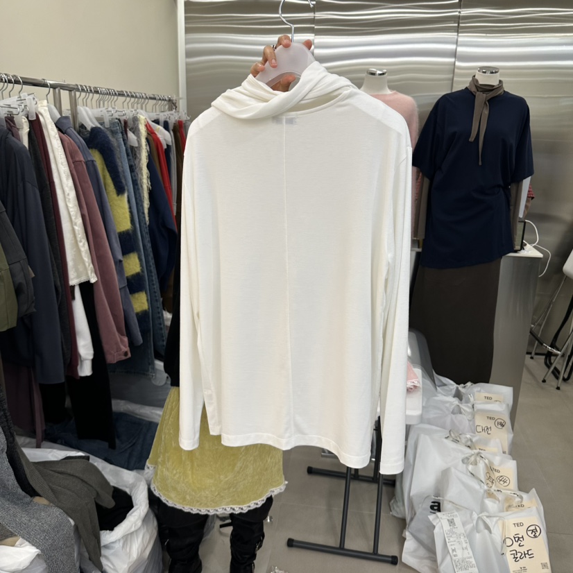 TED韓國代購女士新品人氣時尚熱賣推薦休閑真品長袖T恤系帶TED長袖T恤
