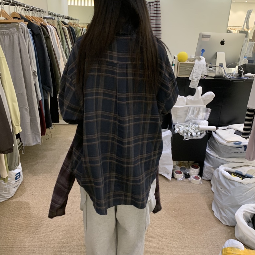 BREEZE東大門代購女裝新款真品推薦熱賣休閑襯衫蕾絲衫格子BREEZE襯衫/蕾絲衫