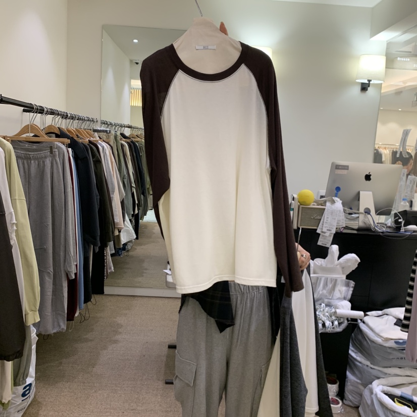 BREEZE東大門直郵女裝新品熱賣推薦真品人氣時尚休閑長袖T恤BREEZE長袖T恤圖色2棕色
