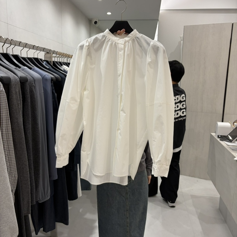 ETTER東大門代購女士新品真品熱賣人氣襯衫蕾絲衫蓬松褶皺ETTER襯衫/蕾絲衫圖色1