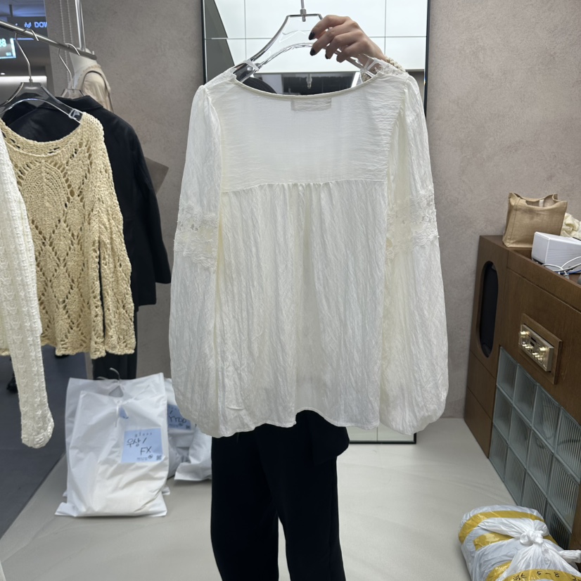GLASS韓國代購女士新款休閑熱賣人氣時尚推薦真品襯衫蕾絲衫GLASS襯衫/蕾絲衫