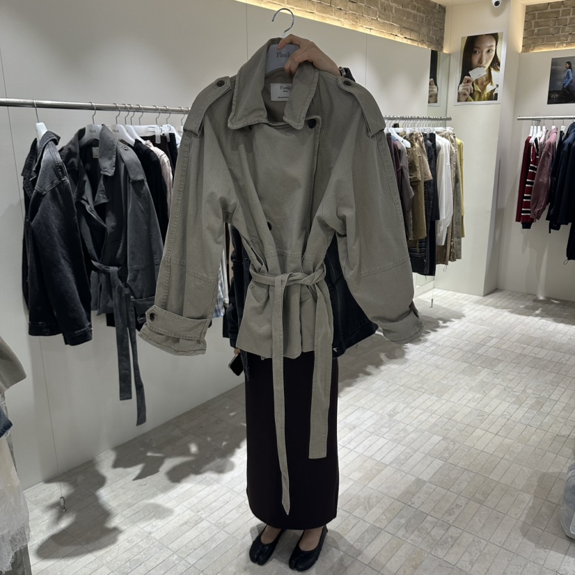 FLEEK東大門直郵女裝新款人氣熱賣時尚休閑真品夾克含腰帶Fleek夾克圖色1