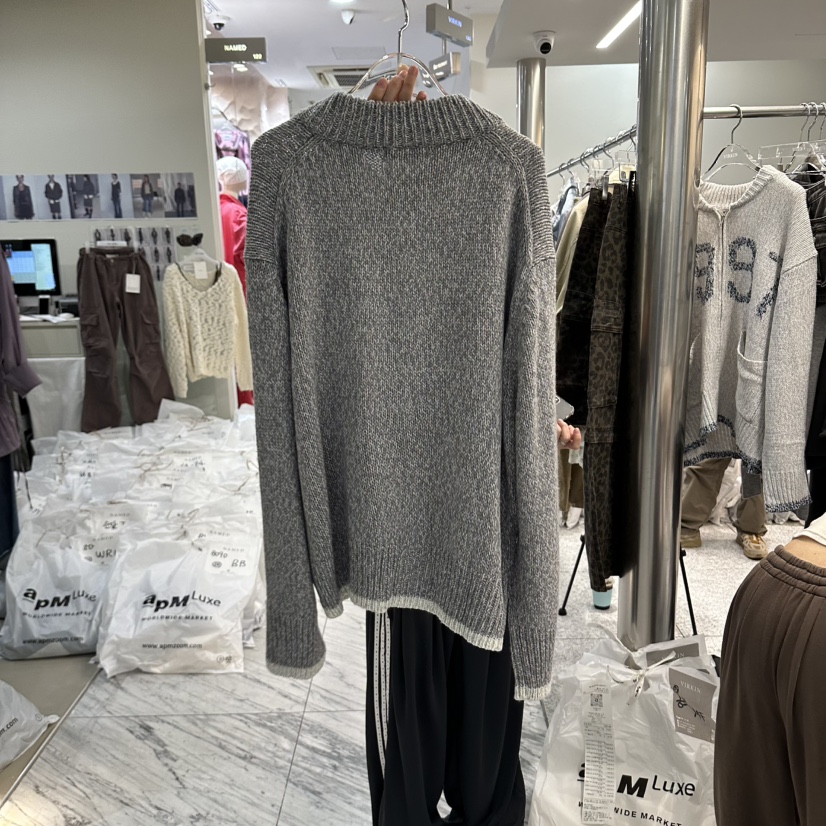VIRKIN東大門代購女士新品休閑推薦真品人氣熱賣毛衣拉鏈VIRKIN毛衣