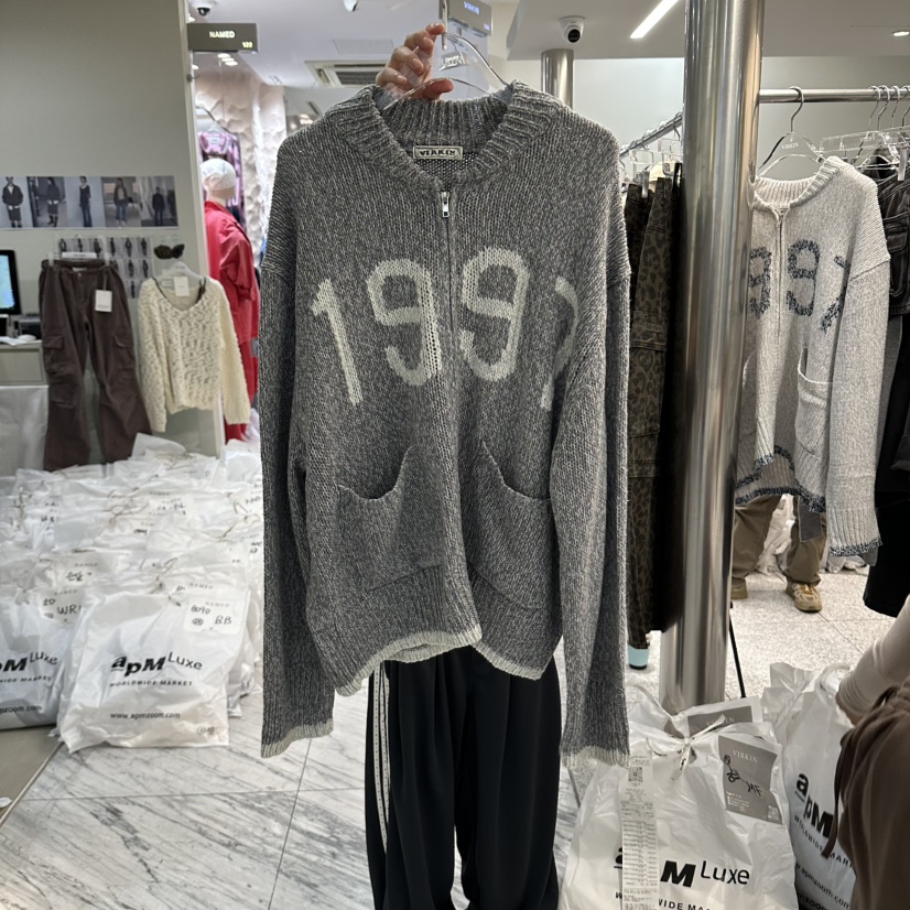 VIRKIN東大門代購女士新品休閑推薦真品人氣熱賣毛衣拉鏈VIRKIN毛衣圖色2