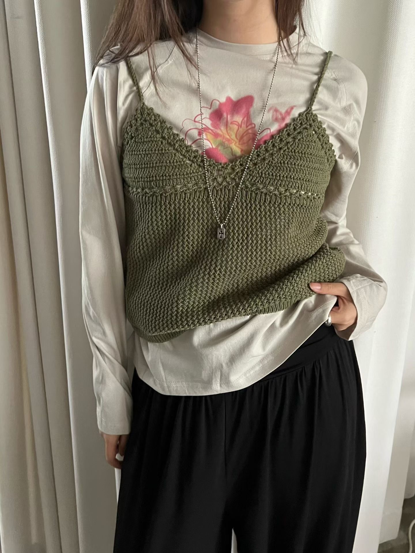 ALOHA-OT東大門直郵女裝新款休閑熱賣人氣推薦時尚吊帶背心ALOHA-OT吊帶/背心