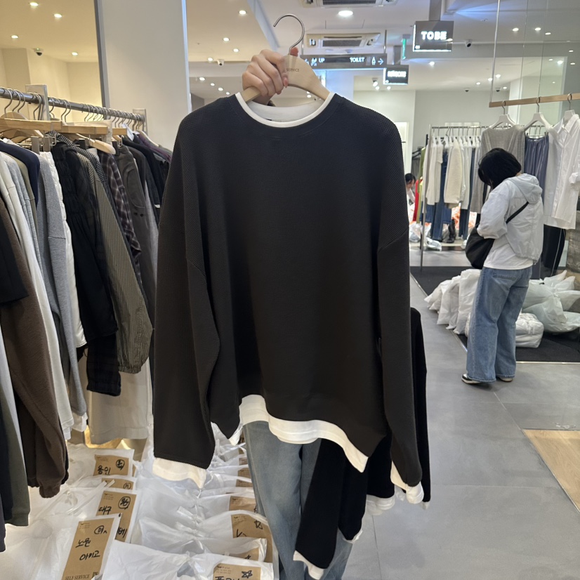 SELF SERVICE/MASOF東大門實拍女裝新品熱賣休閑人氣衛衣SELF SERVICE/MASOF衛衣圖色2墨綠色