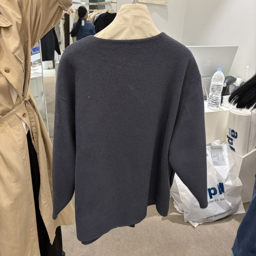MADELEINE東大門直郵女士新品休閑熱賣人氣短款大衣手工羊毛MADELEINE短款大衣