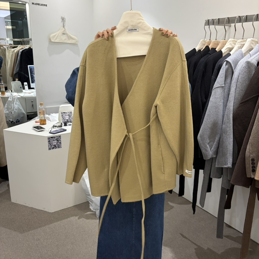 MADELEINE東大門直郵女士新品休閑熱賣人氣短款大衣手工羊毛MADELEINE短款大衣圖色2