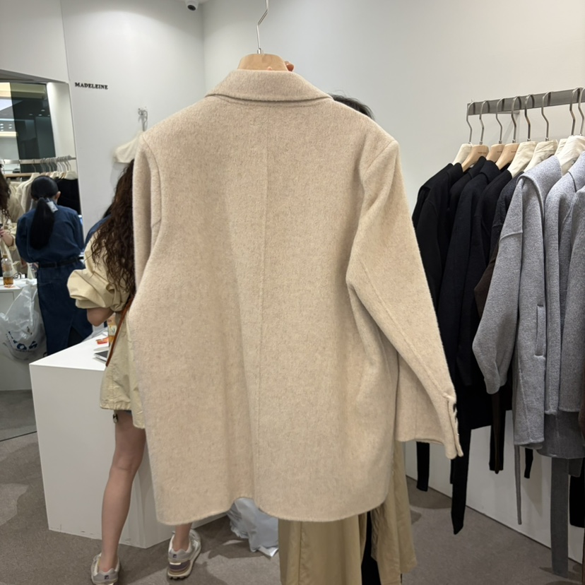 MADELEINE韓國直郵女士新品人氣時尚真品推薦短款大衣羊毛MADELEINE短款大衣