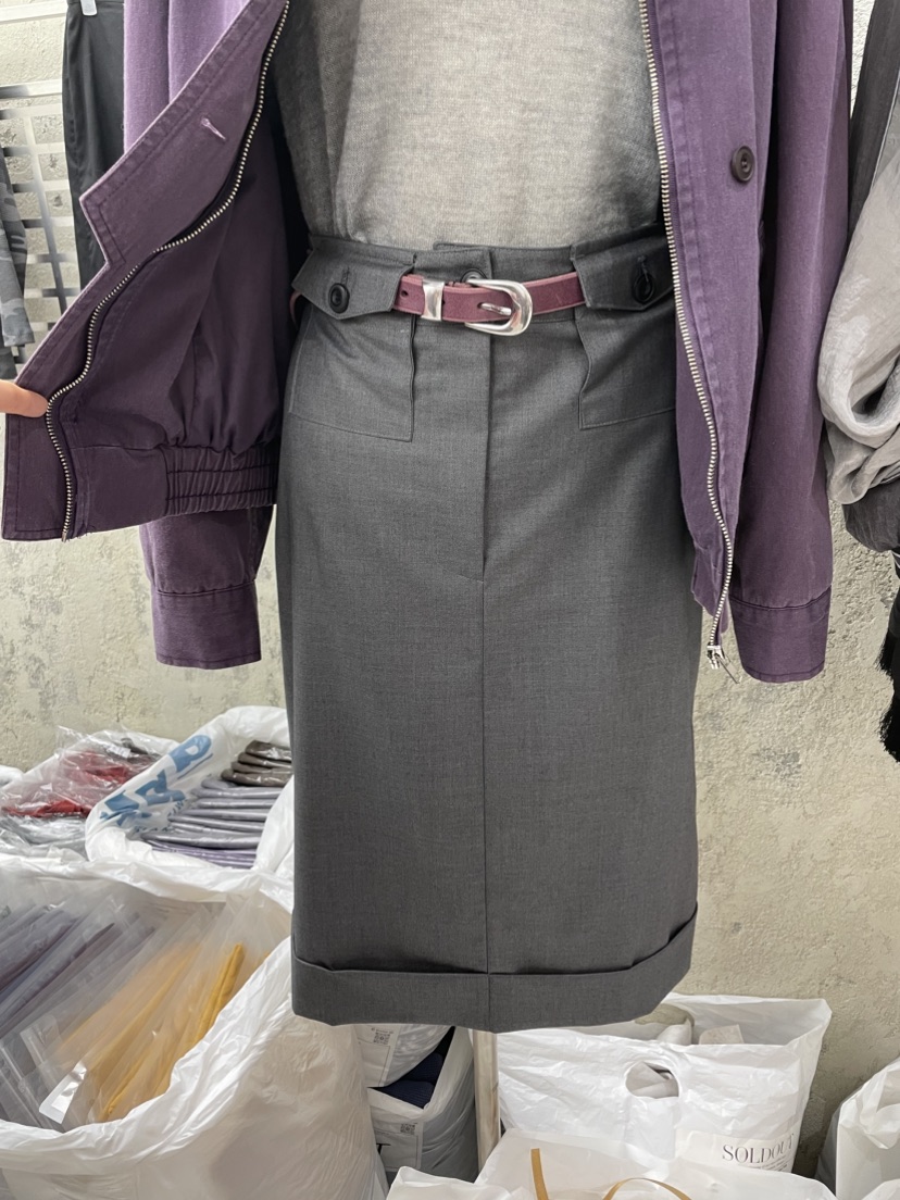 SOLD OUT東大門代購女裝新款人氣推薦半身裙中短裙不含腰帶SOLD OUT半身裙/中短裙圖色2그레이灰色
