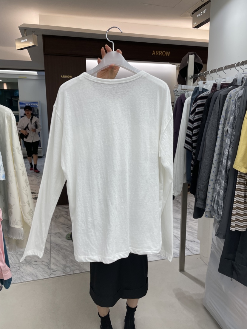 SOLD OUT東大門代購女士新款人氣熱賣休閑時尚長袖T恤口袋SOLD OUT長袖T恤