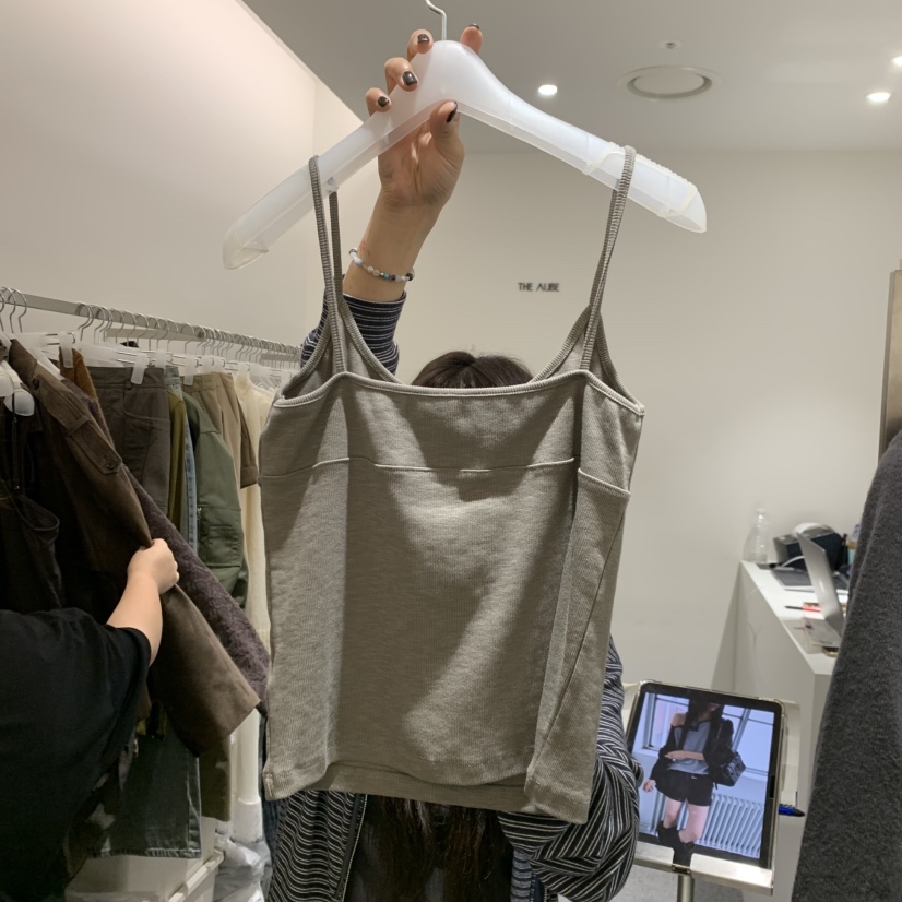 AUBE韓國代購女士新品推薦人氣真品時尚休閑熱賣吊帶背心THE AUBE吊帶/背心