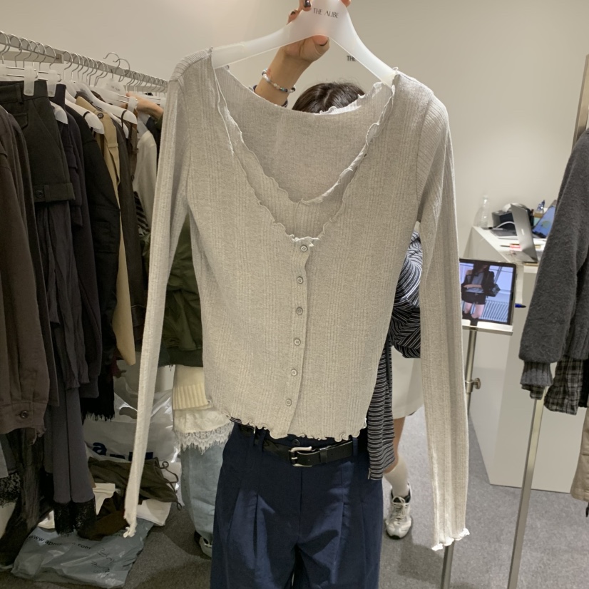 AUBE東大門直郵女裝新款人氣真品熱賣推薦休閑時尚長袖T恤THE AUBE長袖T恤圖色1