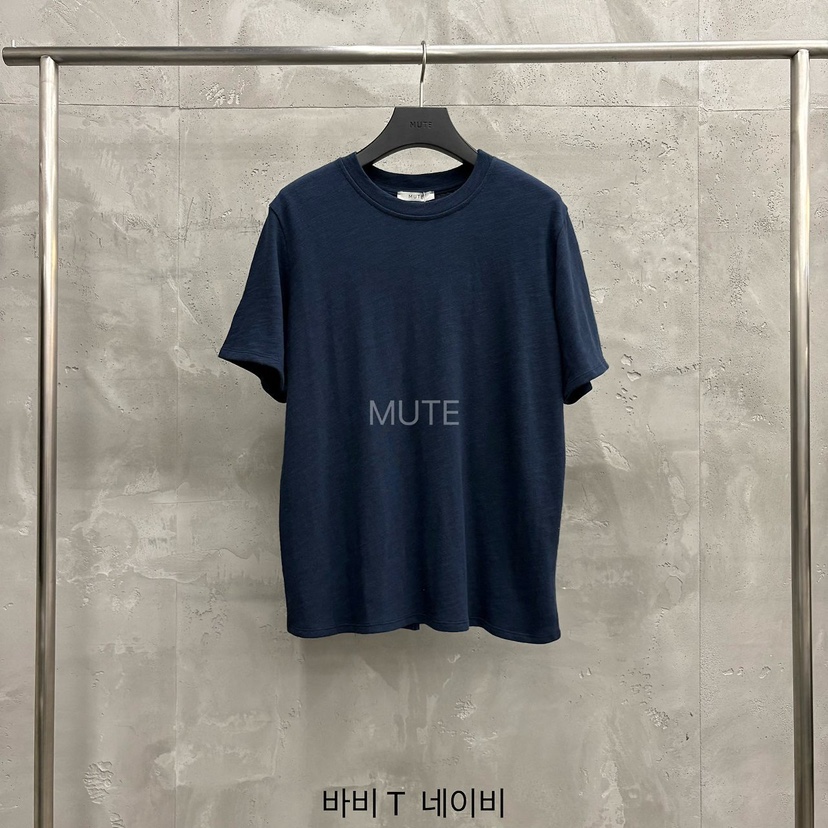 MUTE-P韓國直郵女裝新品熱賣時尚真品推薦休閑人氣T恤MUTET恤圖色5深藍色