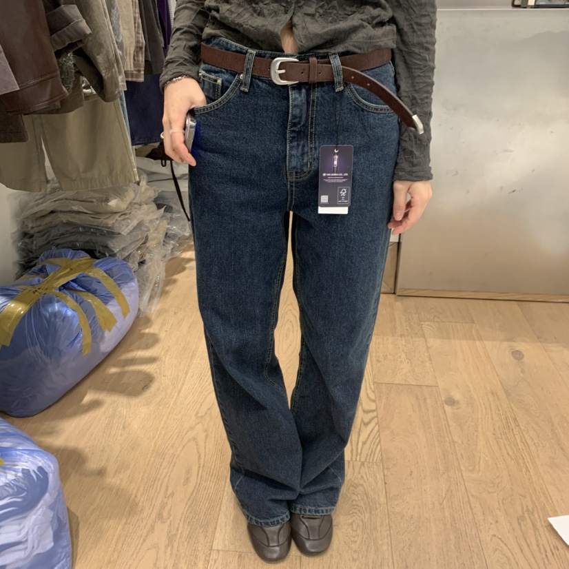 MEET ME韓國代購女士新品真品休閑人氣牛仔褲不含腰帶口袋MEET ME牛仔褲圖色1